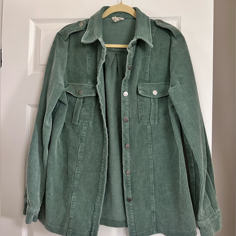 Light green corduroy women’s jacket